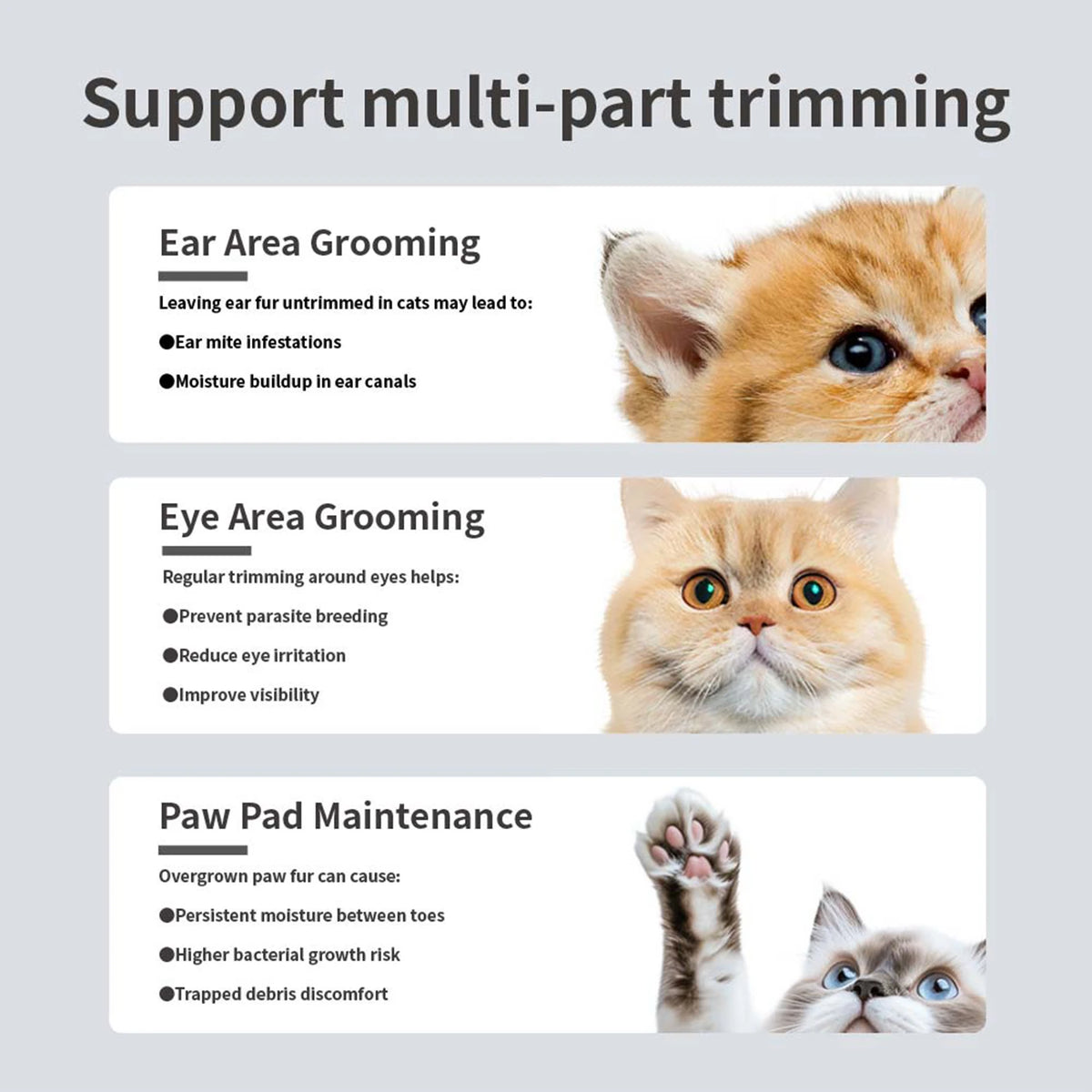 Leiser Felltrimmer für Hunde & Katzen - Waumio